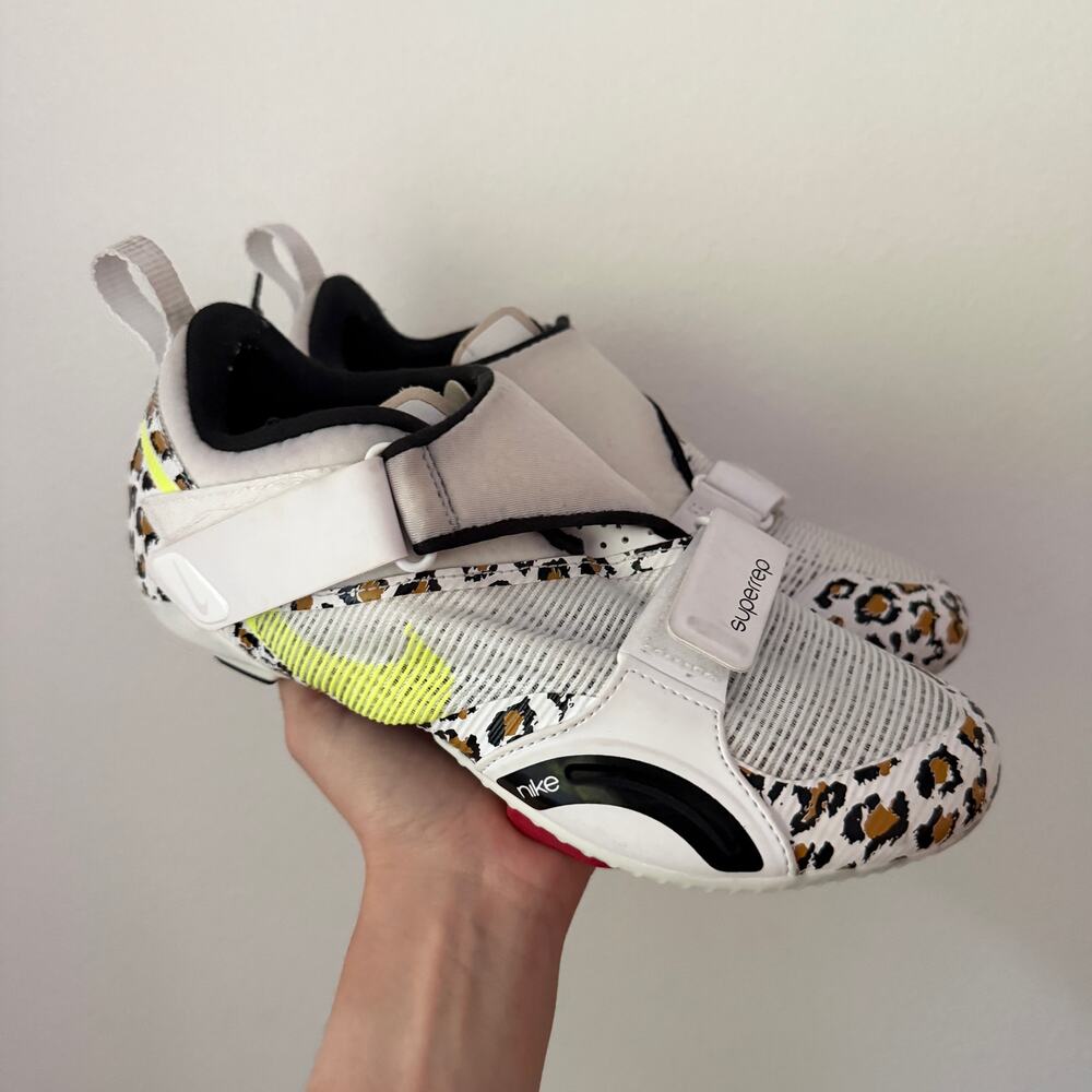 Nike Superrep Cycling Cheetah Print Shoes Sz 8